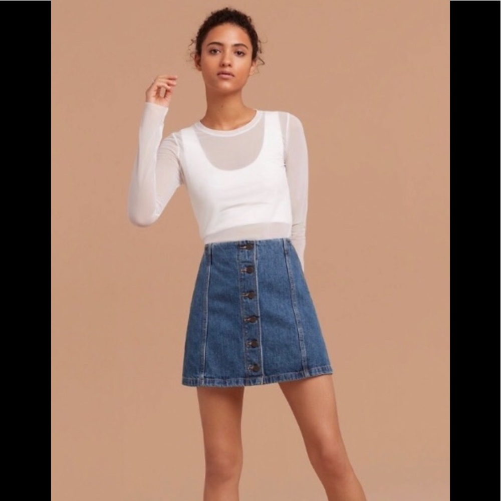 Aritizia Wilfred free jean skirt